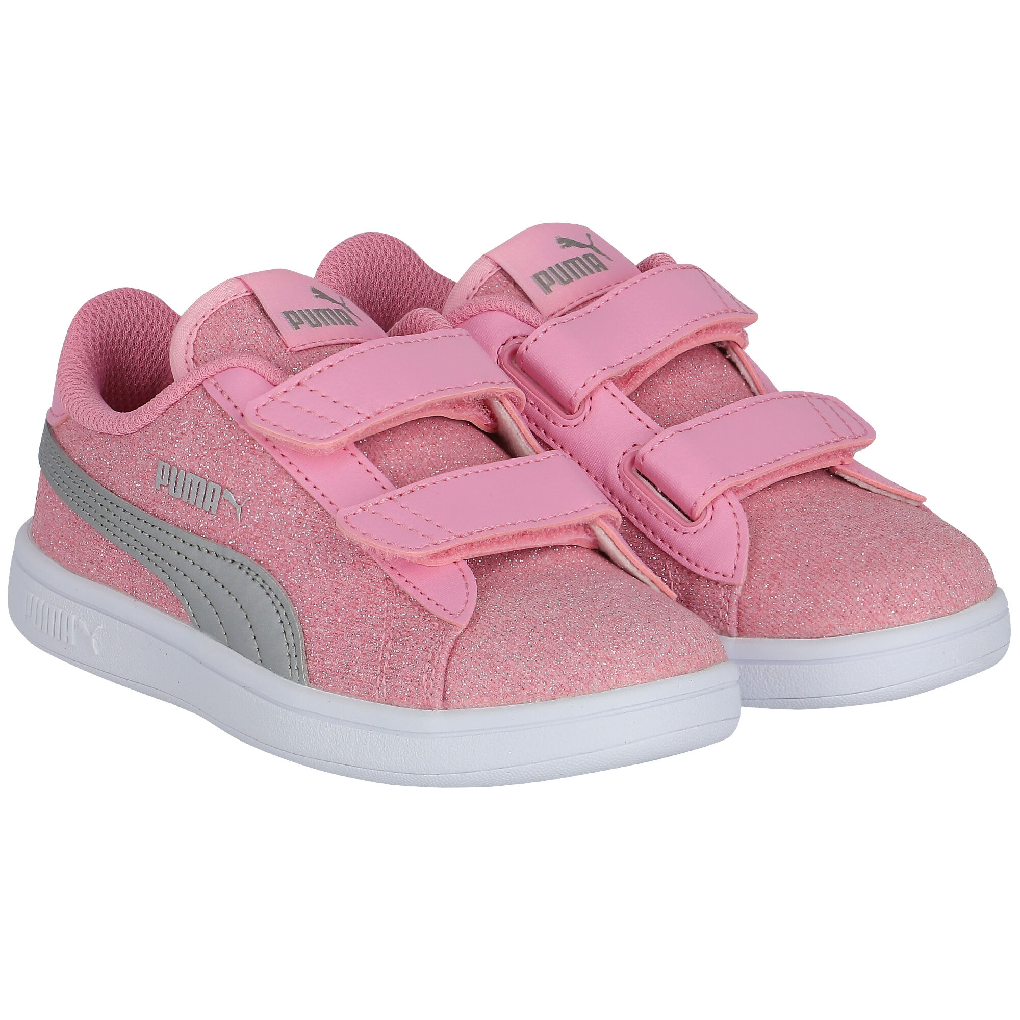 Childrens pink puma trainers top