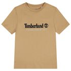 Boys Beige Logo T-Shirt, 2, hi-res
