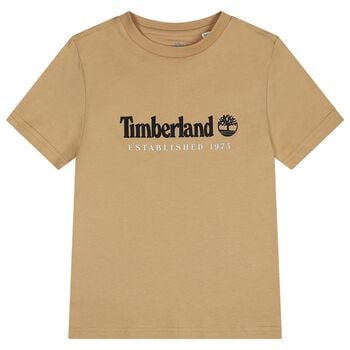 Boys Beige Logo T-Shirt