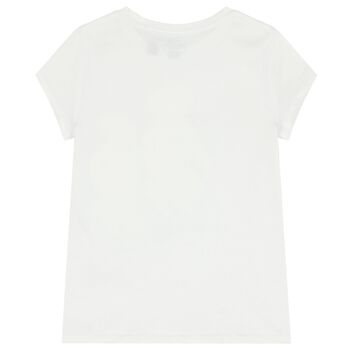 Girls White Polo Bear T-Shirt