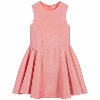 Girls Metallic Pink Dress