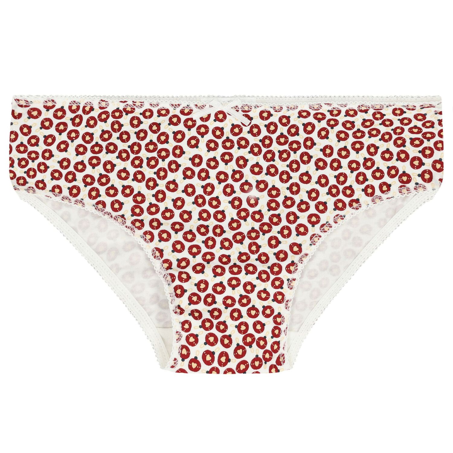 Girls Red & White Briefs (4 Pack), 2, hi-res image number null