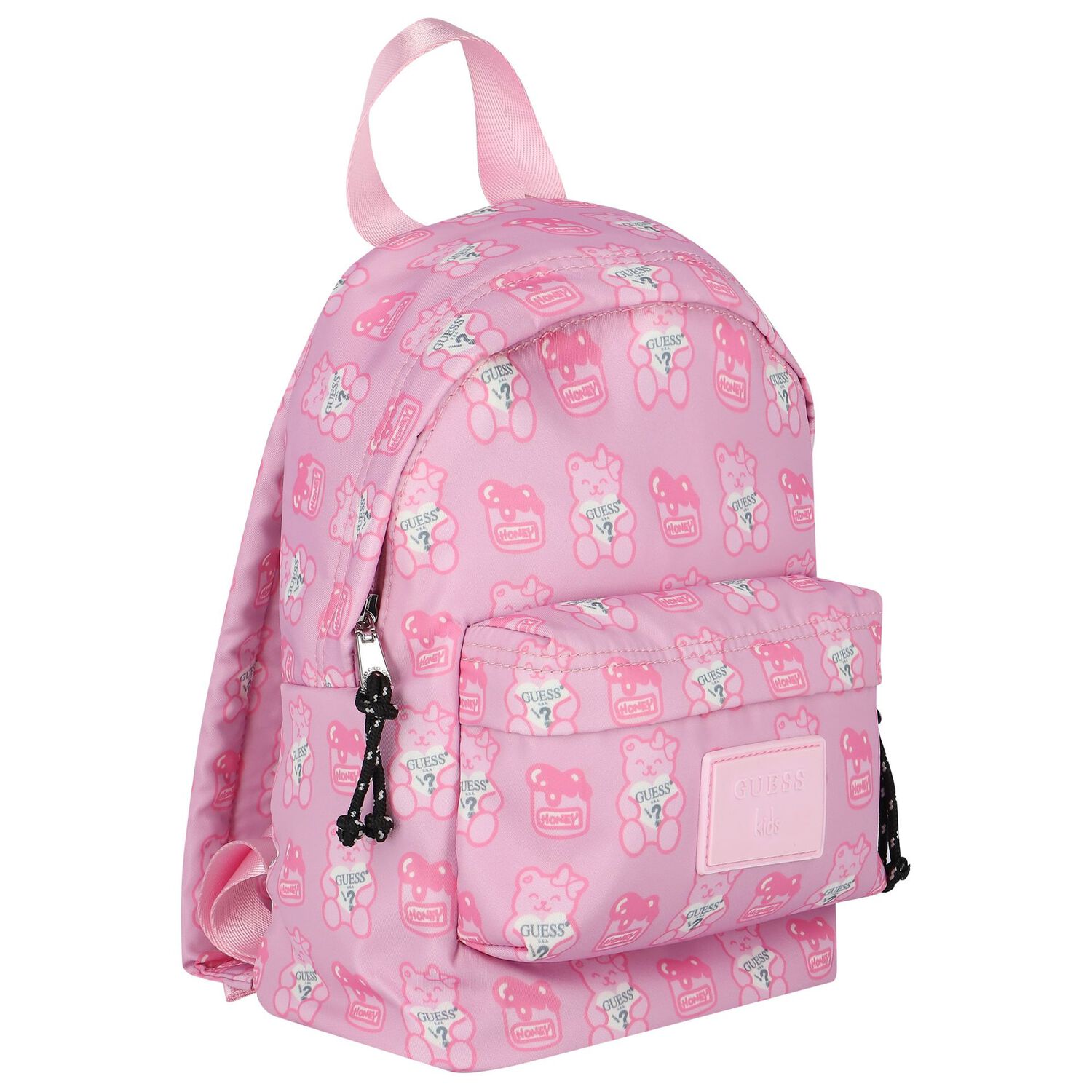 Younger Girls Pink Logo Teddy Backpack, 2, hi-res