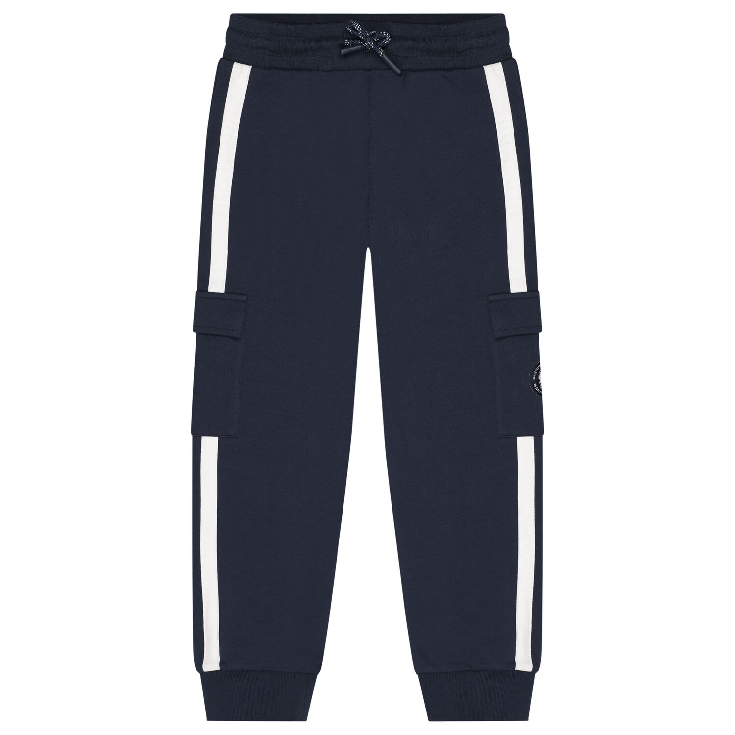 Boys Navy Blue Logo Joggers, 2, hi-res