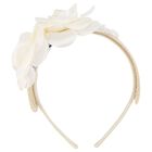 Girls Ivory Flower Headband, 3, hi-res