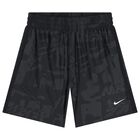 Boys Black Logo Shorts, 1, hi-res