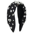 Girls Black Pearl & Cystal Headband, 1, hi-res