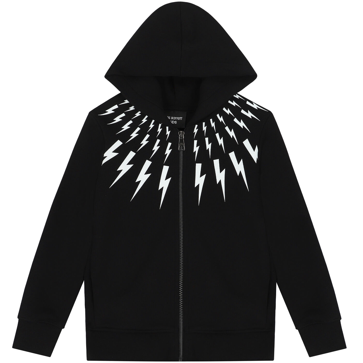 Boys Black Thunder Zip Up Top, 1, hi-res