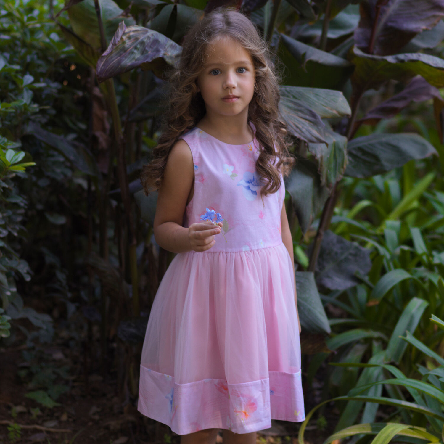 Girls Pink Floral Dress, 1, hi-res image number null