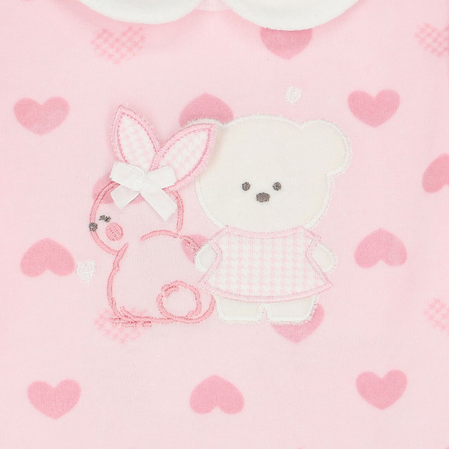 Baby Girls Pink Hearts Dress, 1, hi-res
