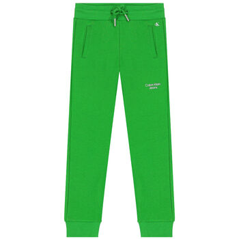 Boys Green Logo Jogger