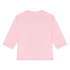 Younger Girls Pink Boke Flower Long Sleeve Top , 1, hi-res