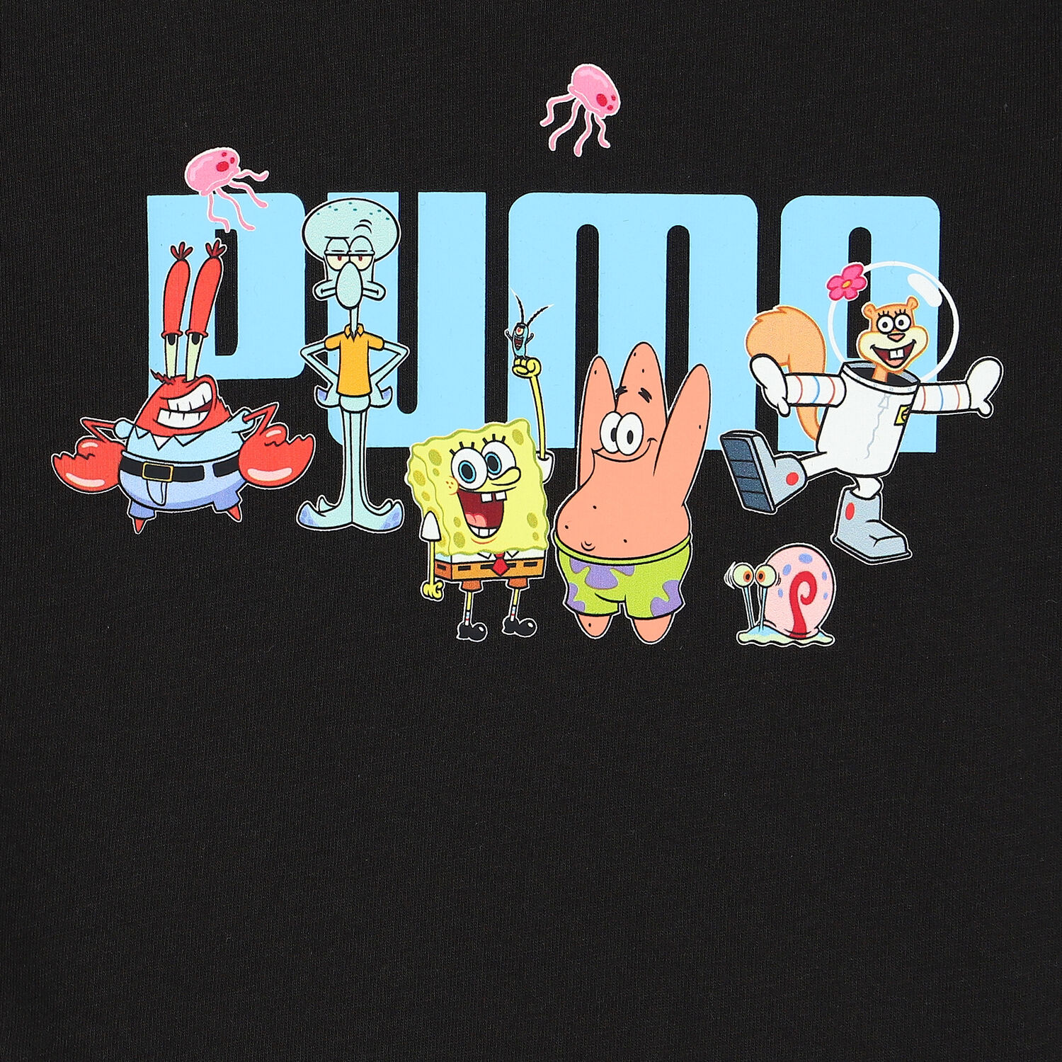 Black SpongeBob Logo T-Shirt, 1, hi-res