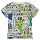 Younger Boys White & Green Logo Shorts Set, 1, hi-res