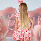 Girls Coral Roses Dress, 1, hi-res