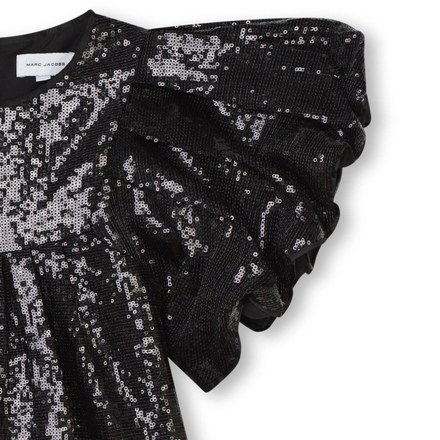 Girls Black Mini-Me Sequin Dress, 1, hi-res image number null