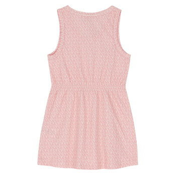 Girls Pink Jersey Logo Dress