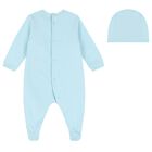 Blue Teddy Bear Logo Babygrow Gift Set, 1, hi-res