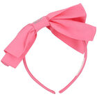 Girls Pink Bow Headband, 1, hi-res