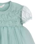Baby Girls Green Glitter Bodysuit Dress Set, 1, hi-res