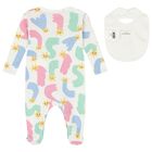 Baby Girls Ivory Shooting Stars Babygrow Gift Set, 1, hi-res