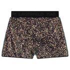 Girls Black Embellished Sequin Shorts, 1, hi-res