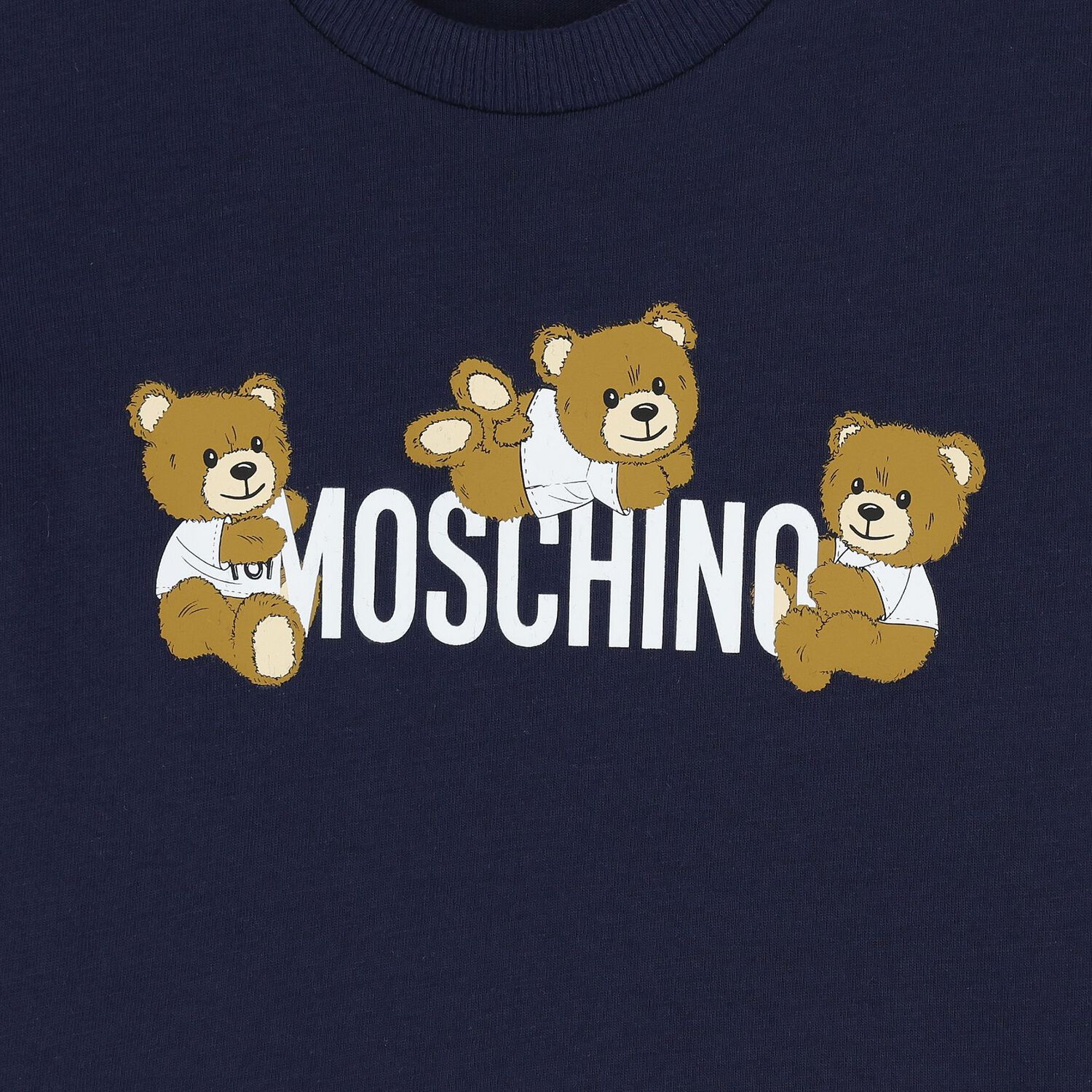 Younger Navy Blue Teddy Bear Logo T-Shirt, 4, hi-res image number null