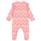 Baby Girls Pink Zig Zag Babygrow Set , 1, hi-res