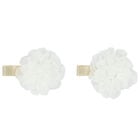 Girls White Flower Hair Clips ( 2-Pack ), 1, hi-res