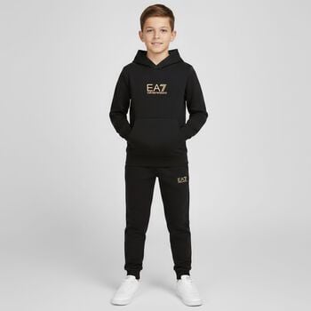 Boys Black Logo Tracksuit