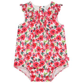 Baby Girls Pink Floral Romper