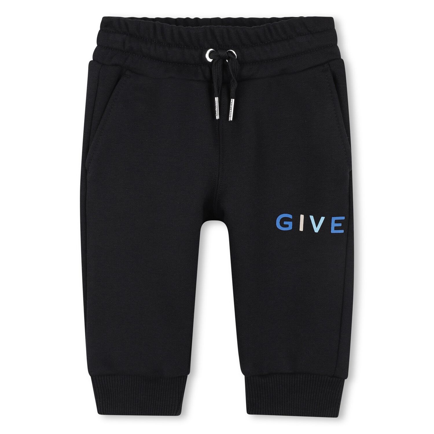 Younger Boys Black Logo Joggers, 2, hi-res image number null