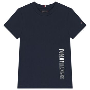 Boys Navy Blue Logo T-Shirt