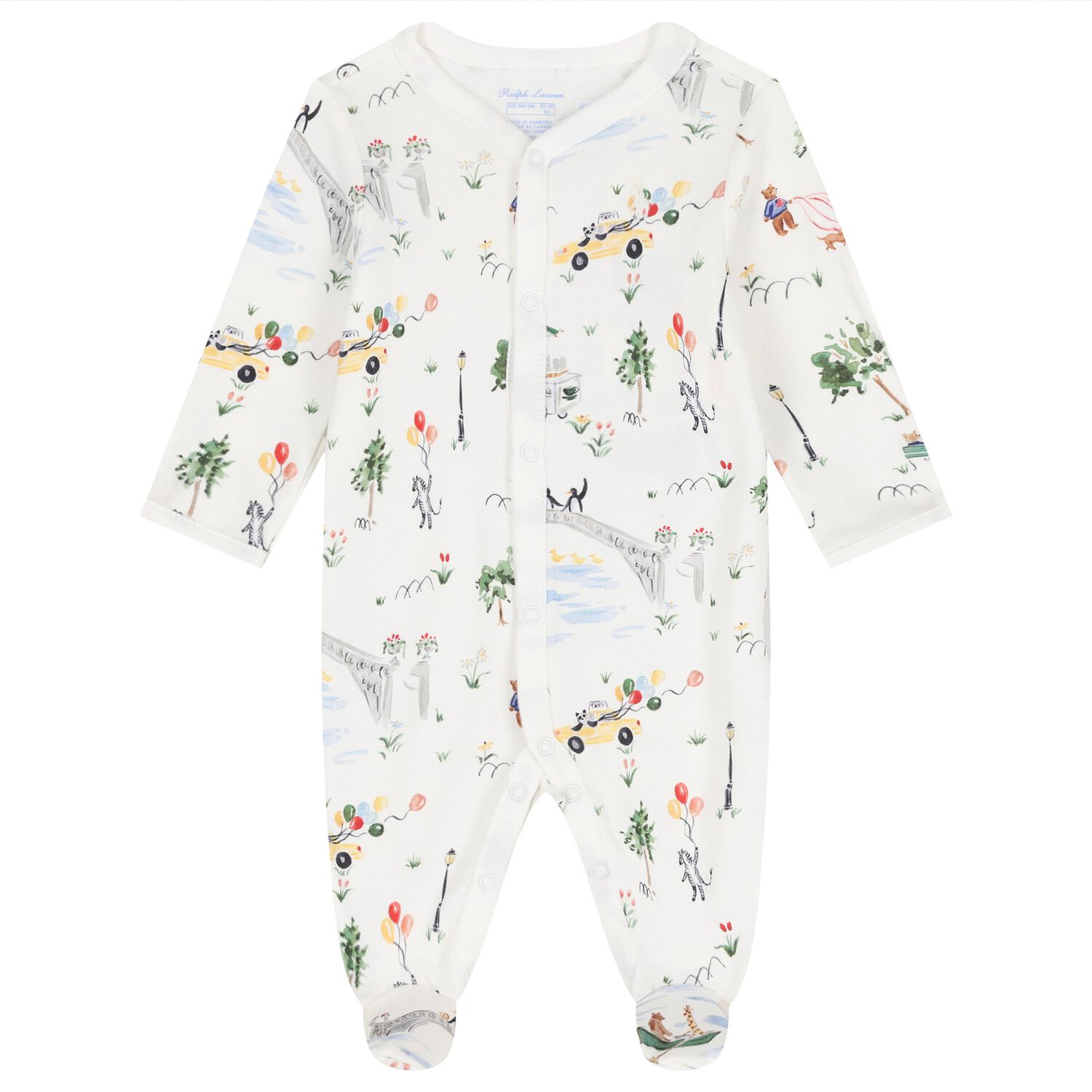 Ivory Central Park Babygrow, 1, hi-res