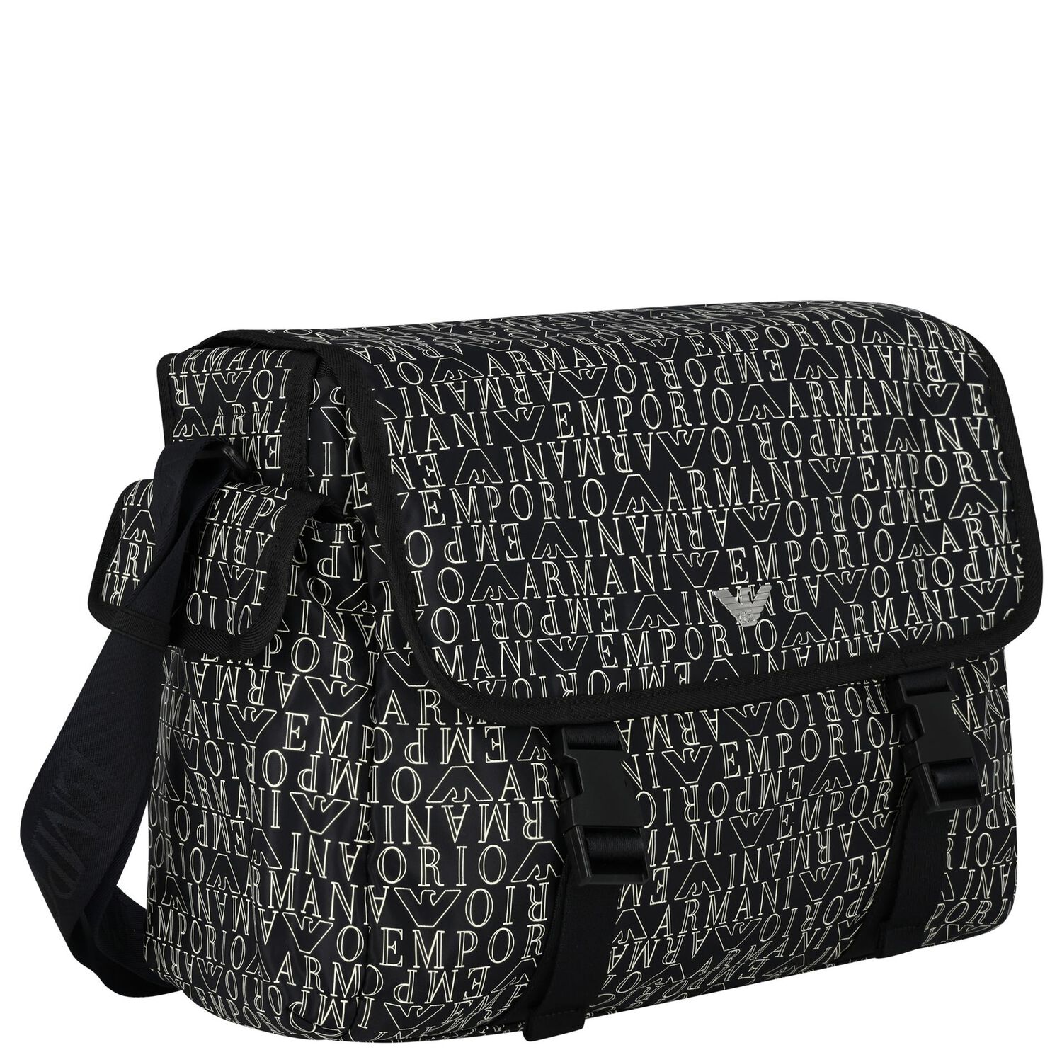 Navy Blue & White Logo Baby Changing Bag, 1, hi-res