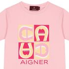 Girls Pink Logo T-Shirt, 2, hi-res