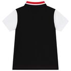 Boys White & Red Logo Polo Shirt, 1, hi-res