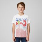 Boys White Logo T-Shirt, 2, hi-res