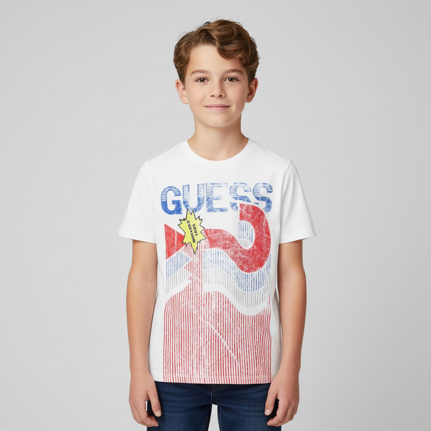 Boys White Logo T-Shirt, 2, hi-res image number null