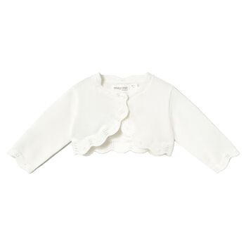 Baby Girls Ivory Knitted Cardigan 
