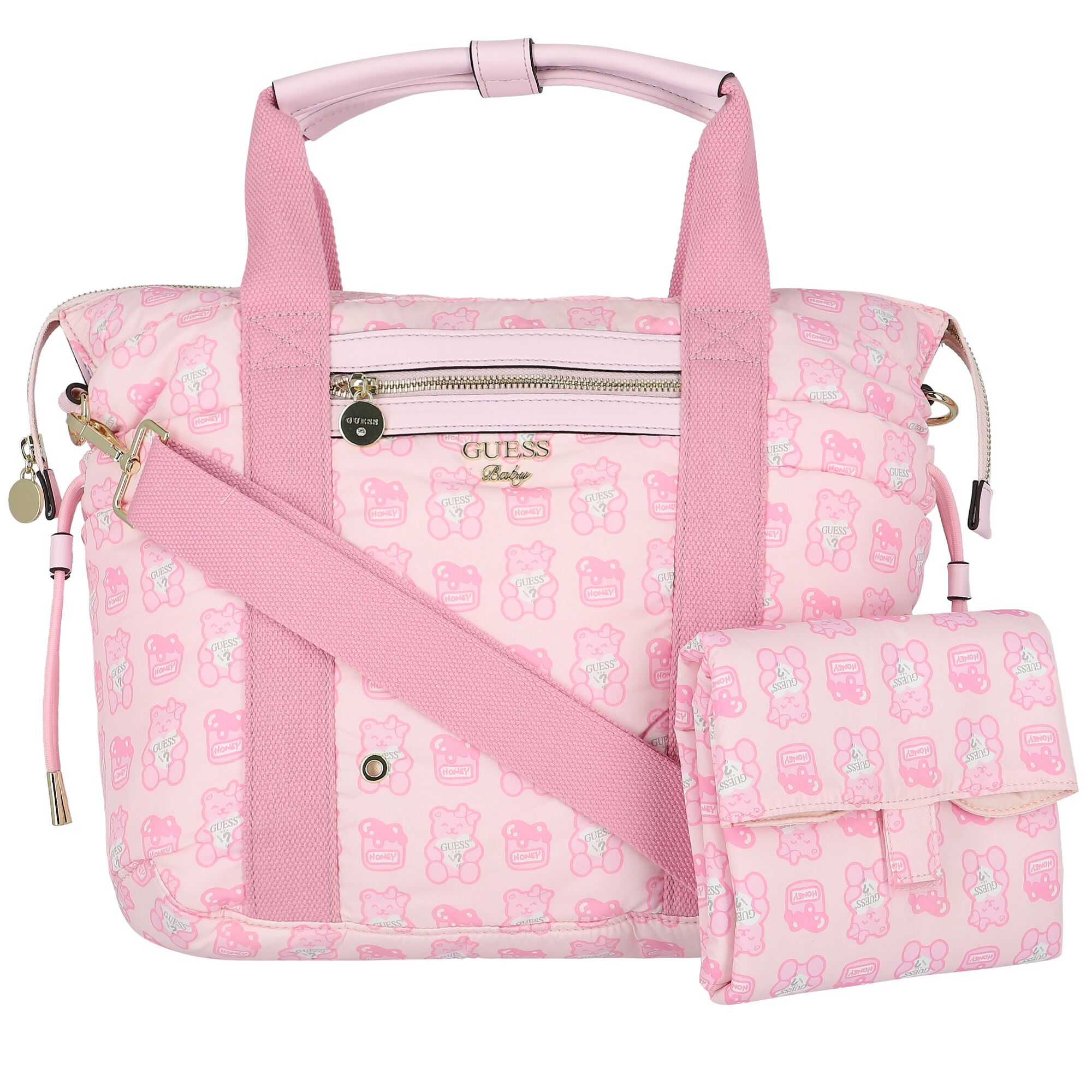 Pink designer cheap baby bag