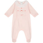 Baby Girls Pink Floral Babygrow, 1, hi-res