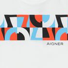 Younger Boys White Logo T-Shirt, 1, hi-res