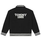 Boys Black Logo Zip Up Top, 1, hi-res