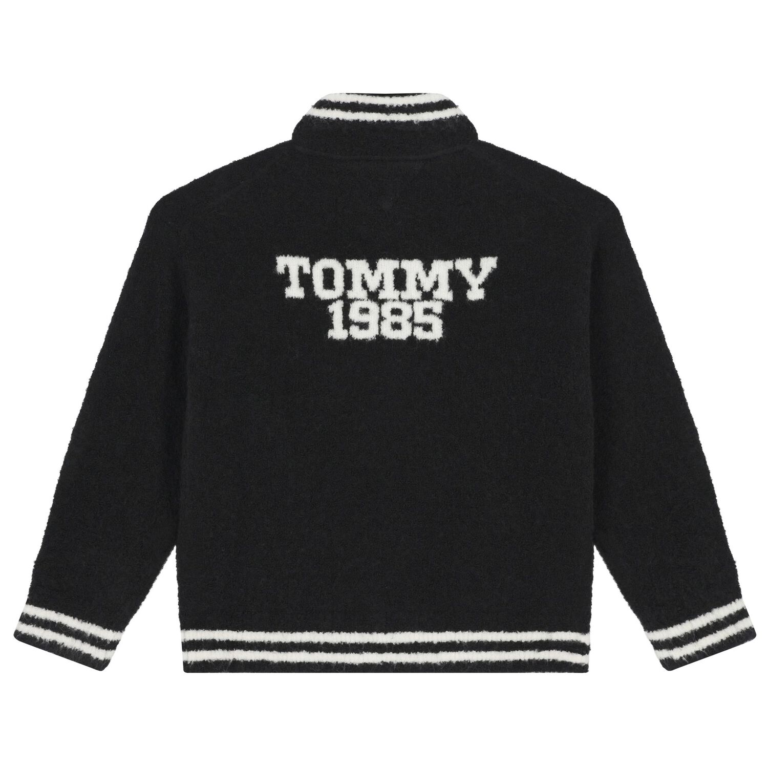 Boys Black Logo Zip Up Top, 1, hi-res