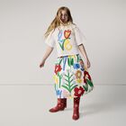 Girls Multi-Coloured Floral Skirt, 1, hi-res