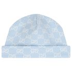 Baby Boys Blue GG Logo Babygrow Gift Set, 1, hi-res