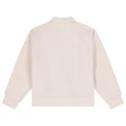 Girls Beige Teddy Bear Zip Up Top, 1, hi-res