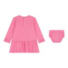 Baby Girls Pink Logo Dress Set, 3, hi-res