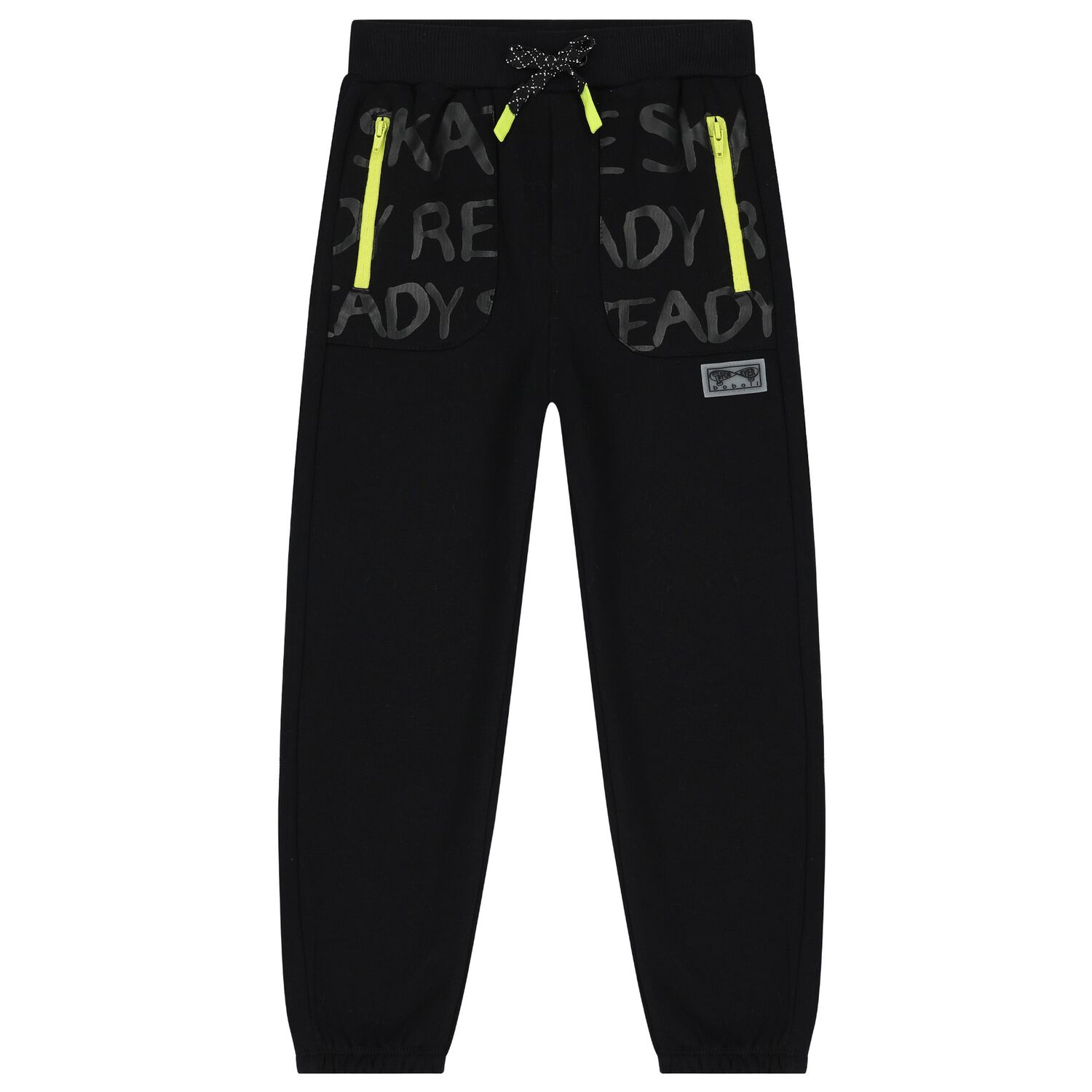 Boys Black Joggers, 1, hi-res